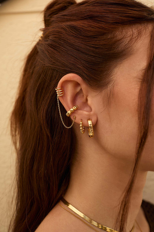 EAR CUFF BULA BAÑADO EN ORO