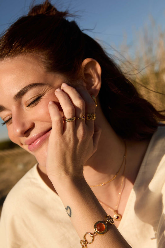 BAGUE MALAVAK PLAQUÉE OR