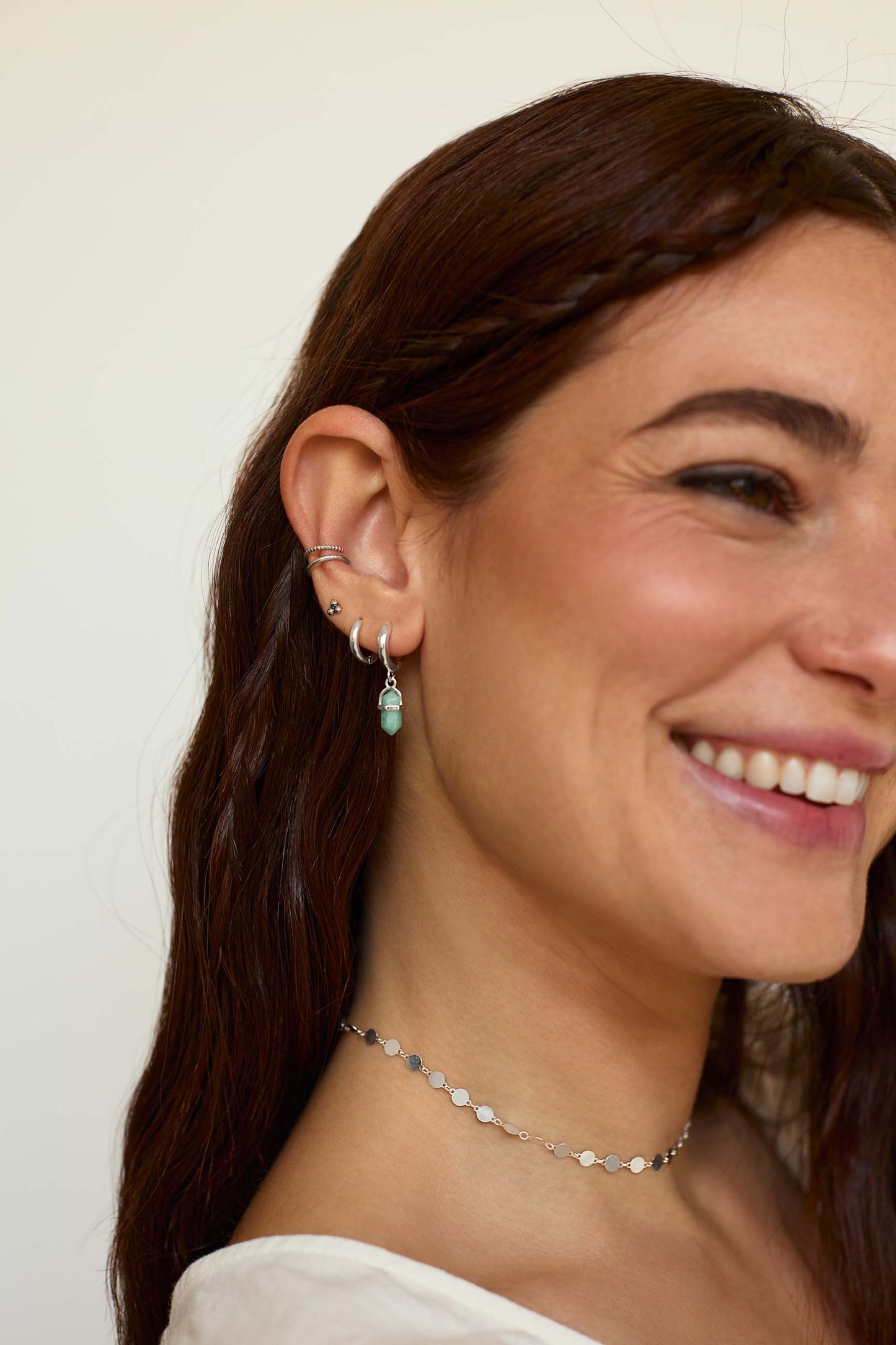 SURYA OHRRINGE AMAZONIT (12MM) 