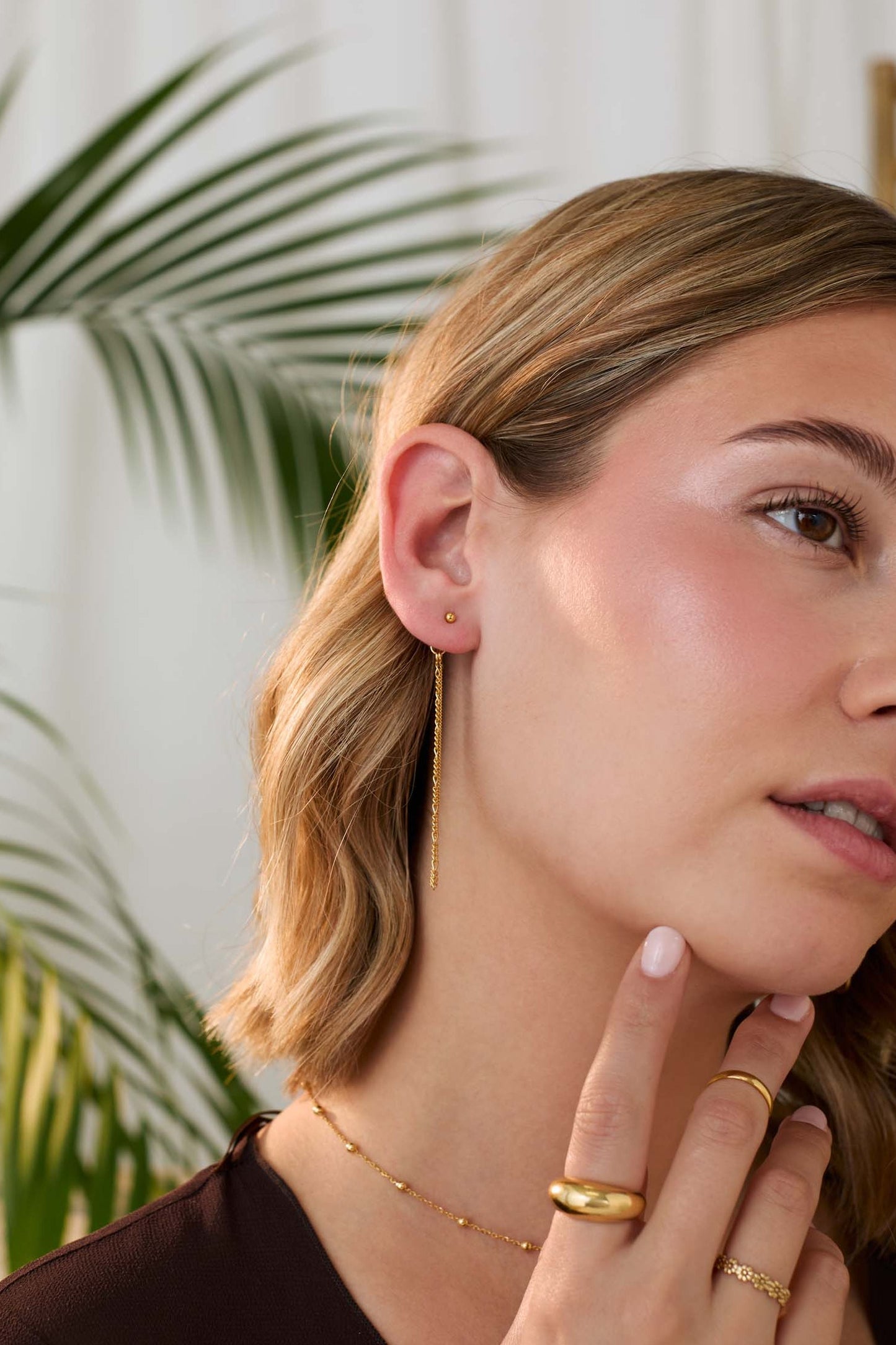 GOLD SCHMETTERLINGSVERSCHLUSS + KETTE