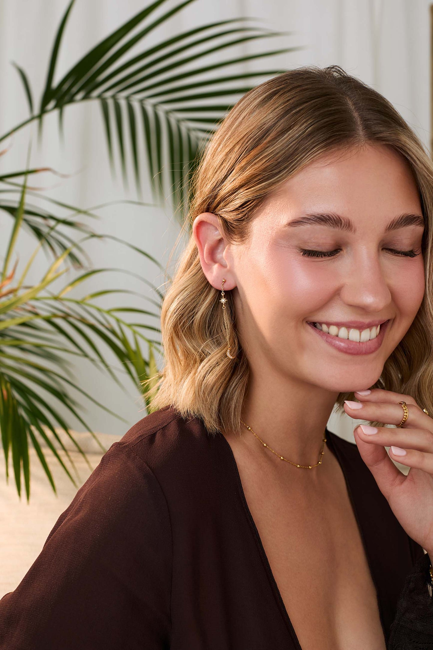 PENDIENTES LILAVATI BAÑADOS EN ORO