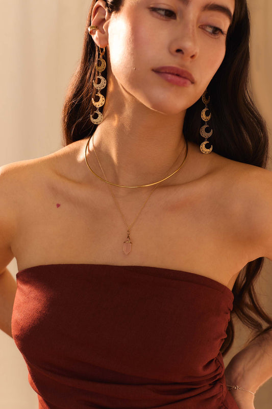 COLLAR LANGAR BAÑADO EN ORO