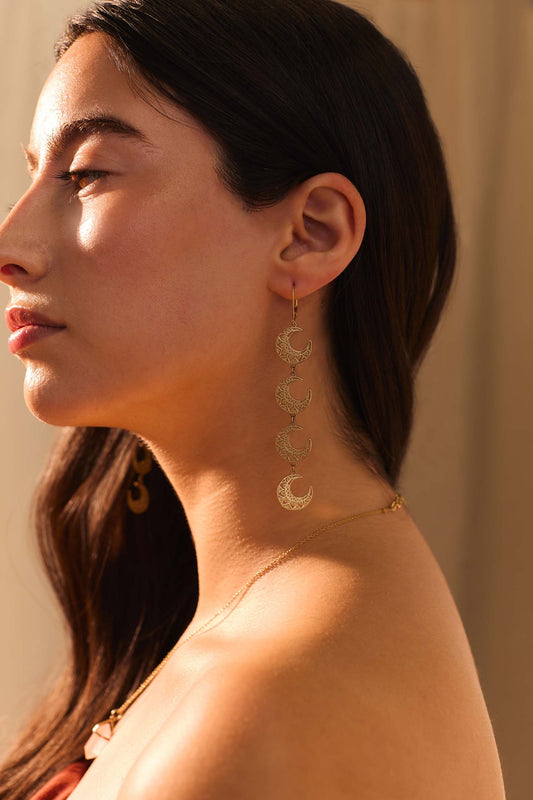 PENDIENTES CHAAND BAÑADOS EN ORO