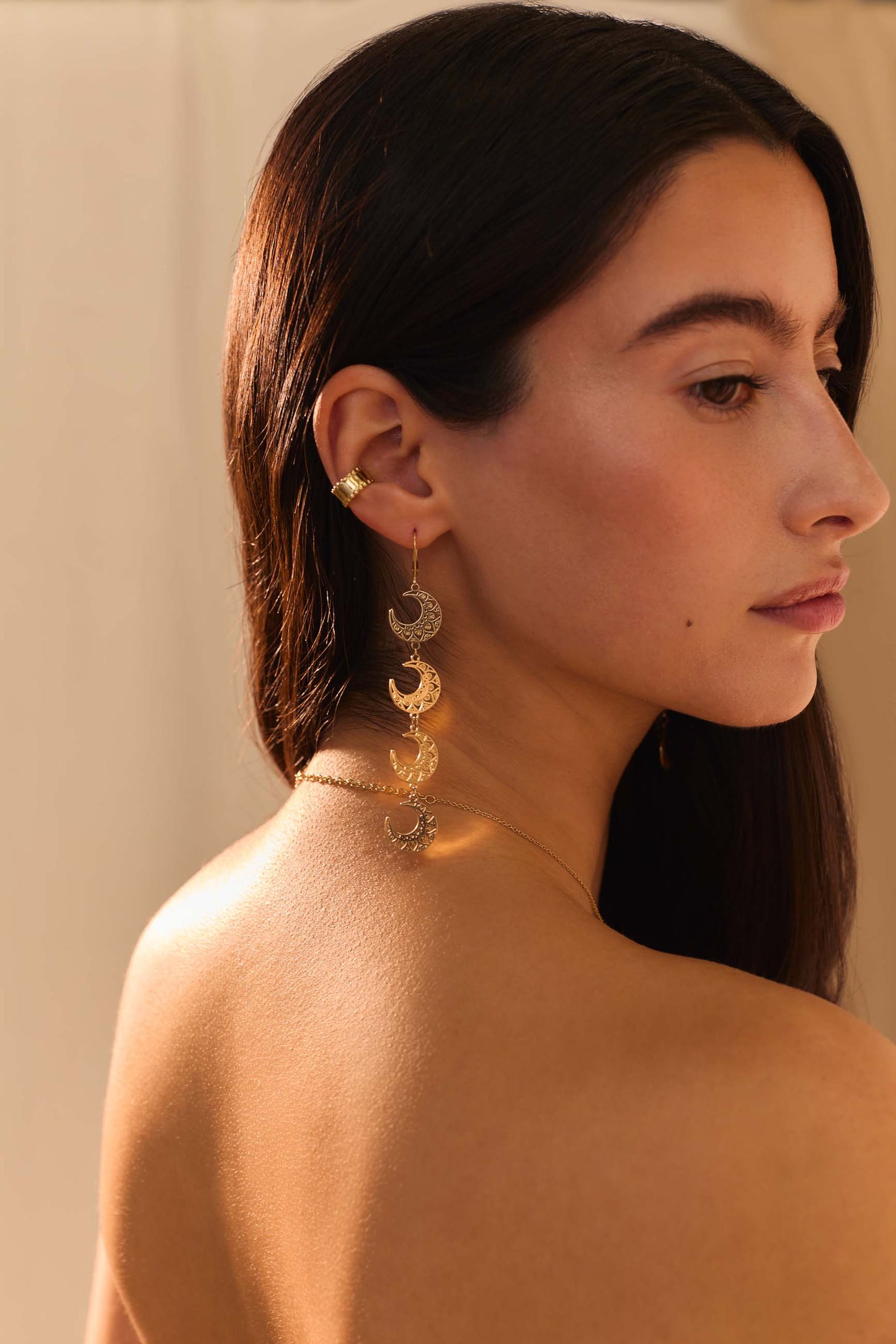 PENDIENTES CHAAND BAÑADOS EN ORO