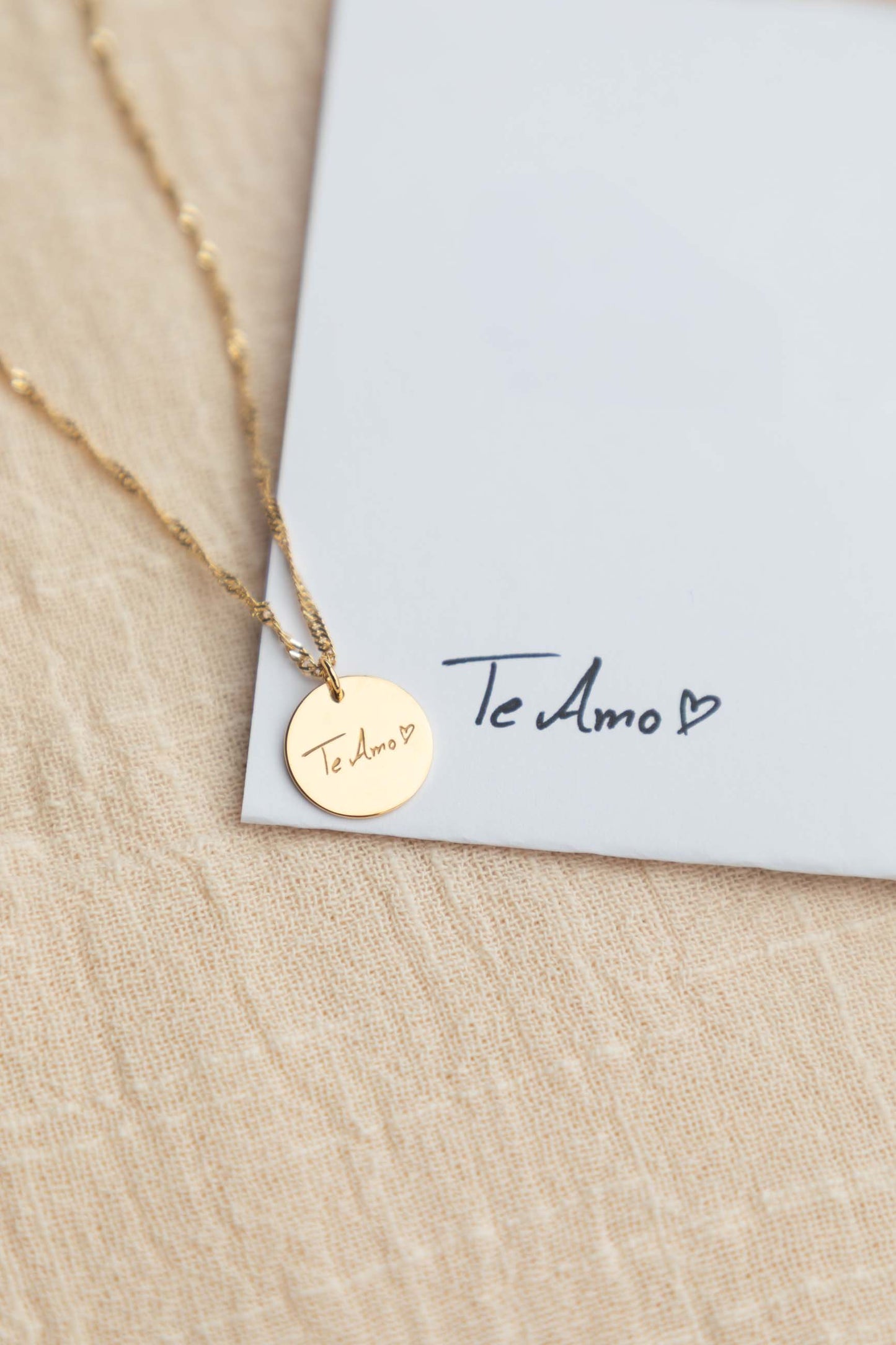 COLLIER GRAVÉ AVEC VOTRE ÉCRITURE OR