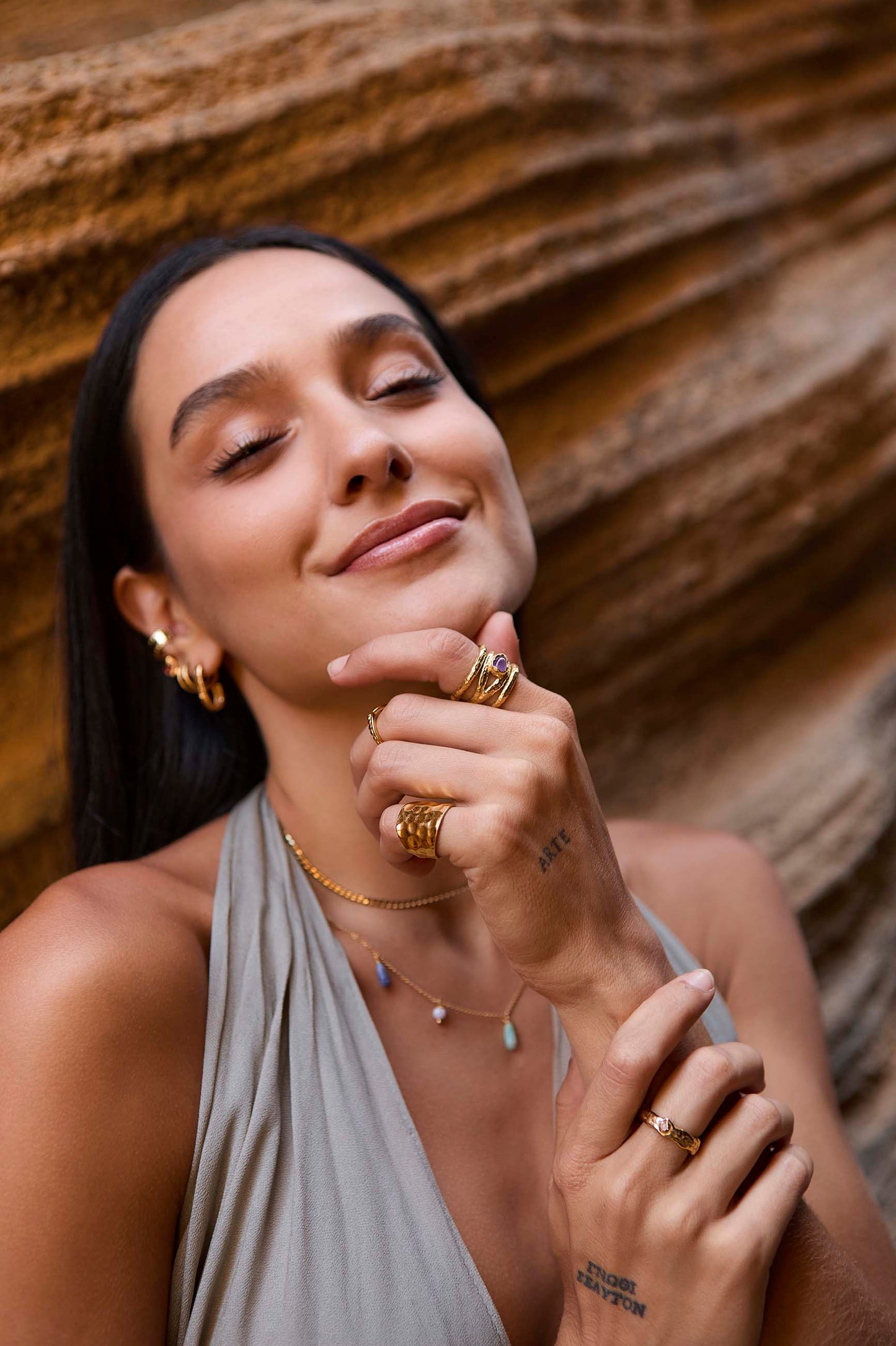 ANILLO PENCHAKASH BAÑADO EN ORO