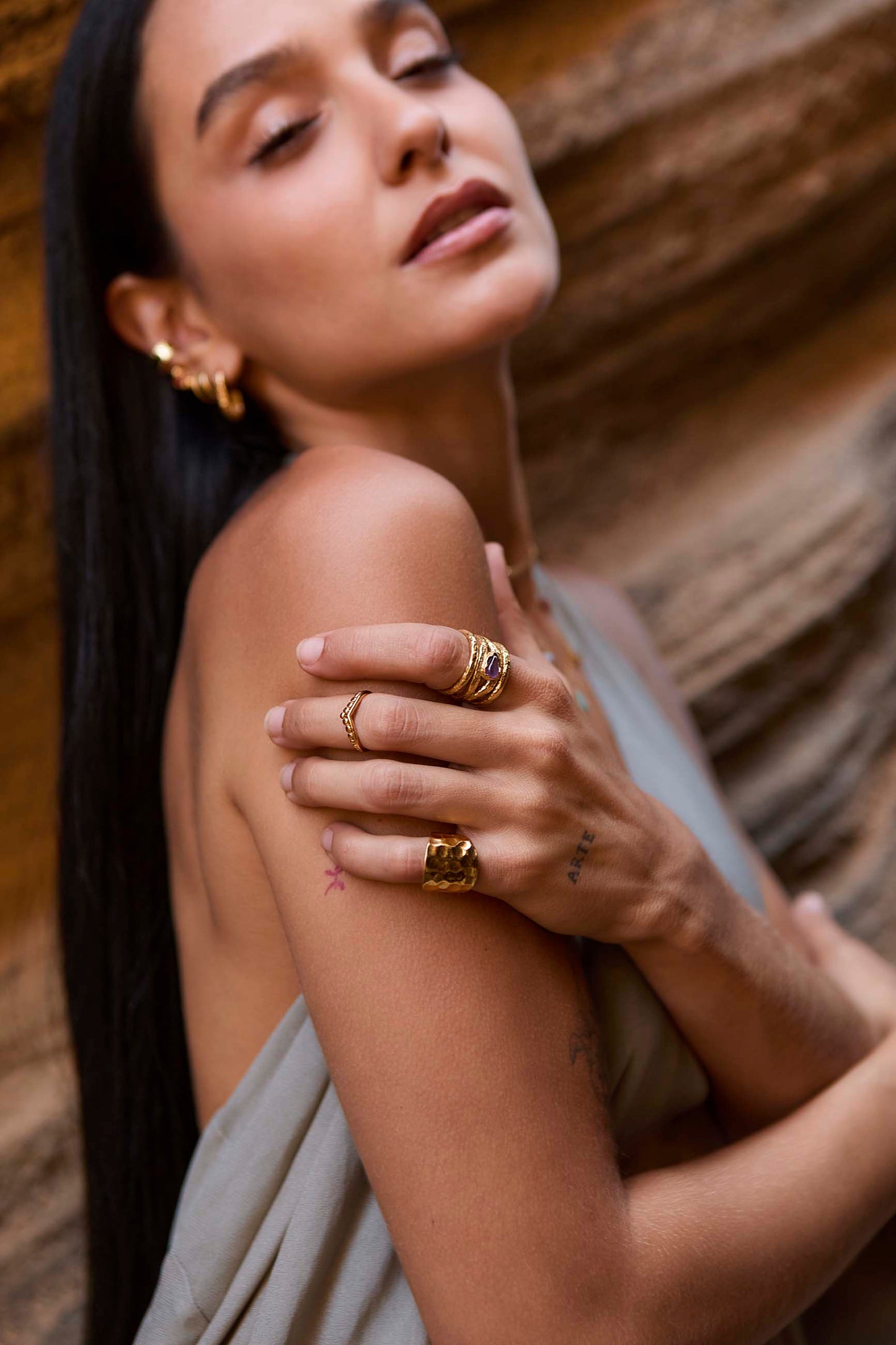 ANILLO PENCHAKASH BAÑADO EN ORO