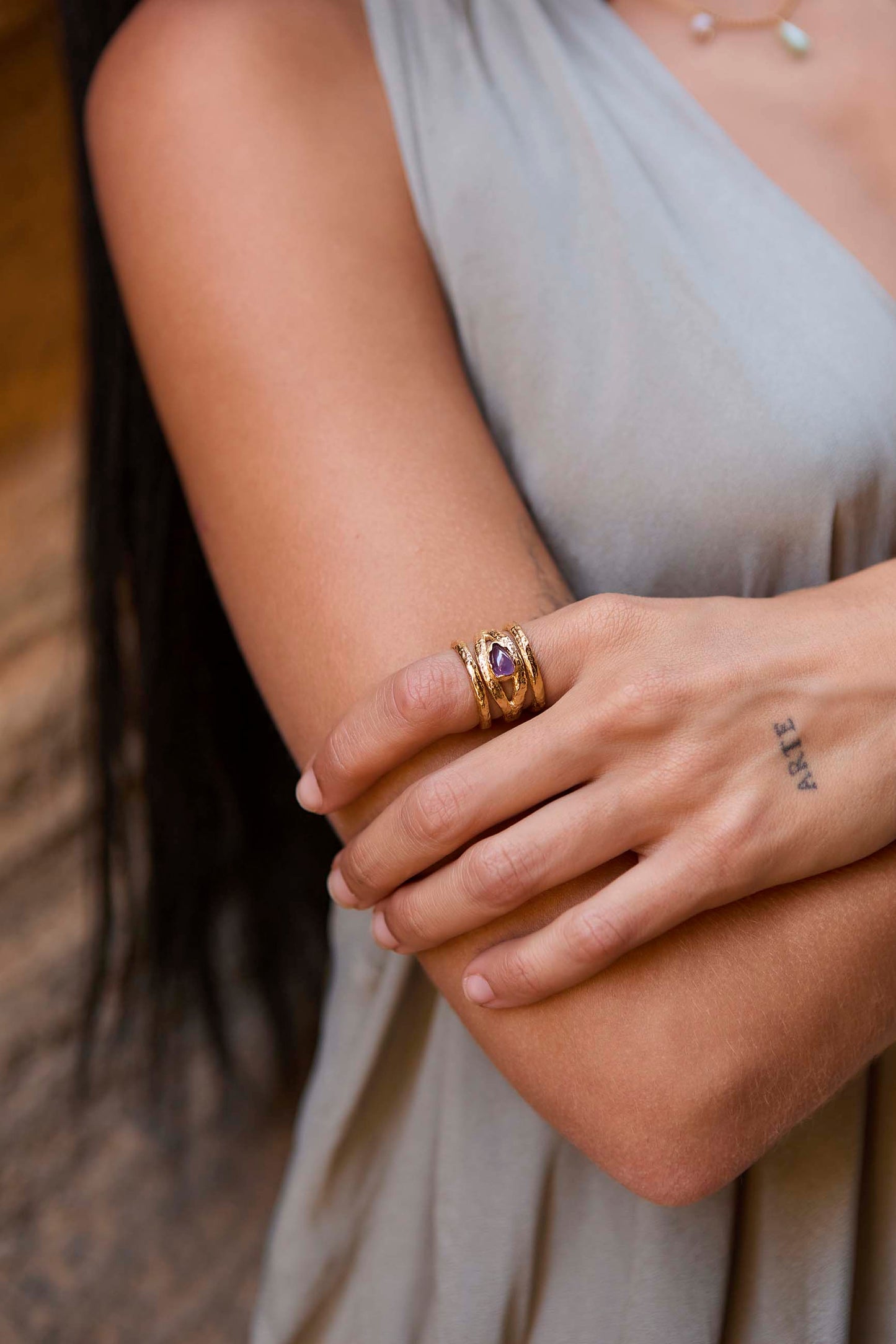 ANILLO PENCHAKASH BAÑADO EN ORO