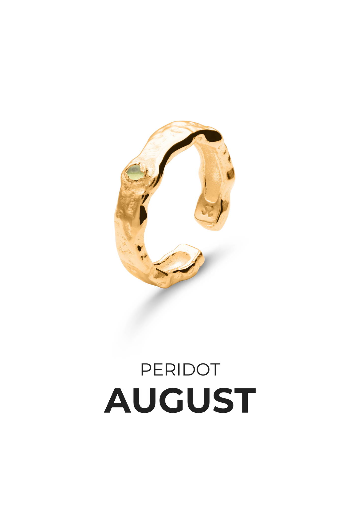 ANILLO PIEDRAS DE NACIMIENTO BAÑADO EN ORO