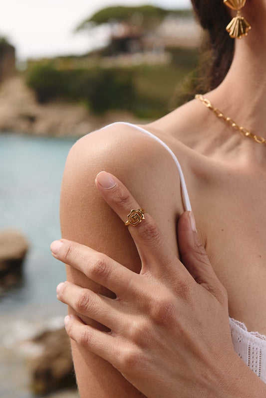 ANILLO SUBHA MIDI BAÑADO EN ORO
