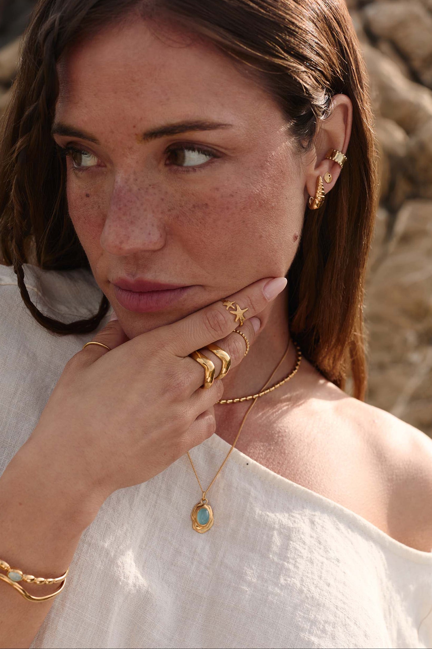 Anillo Fiyaz Midi Oro
