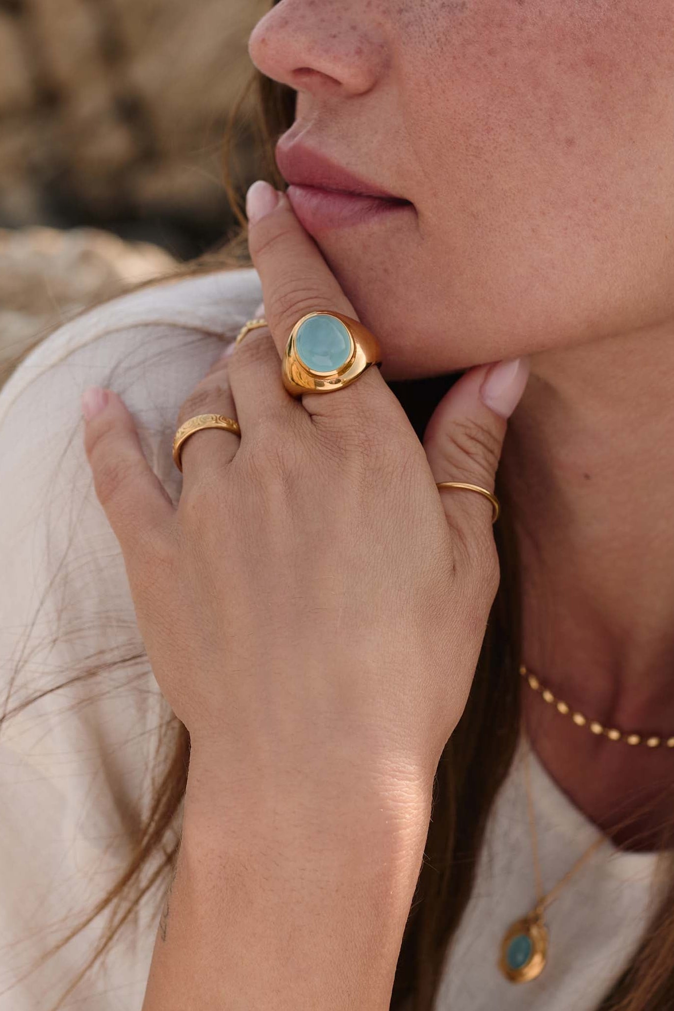 Anillo Manbir Oro Tres