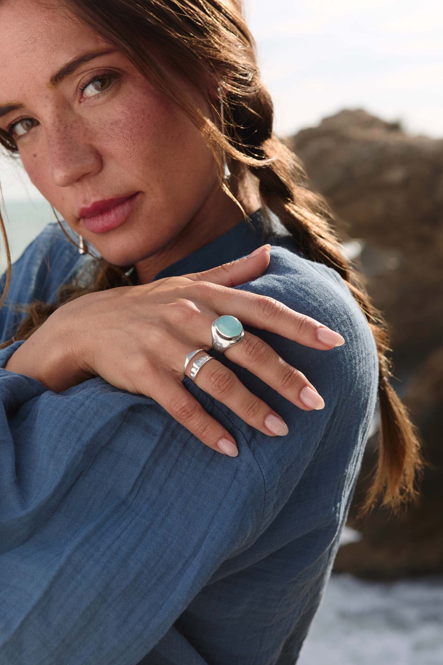 Anillo Manbir Plata Combi