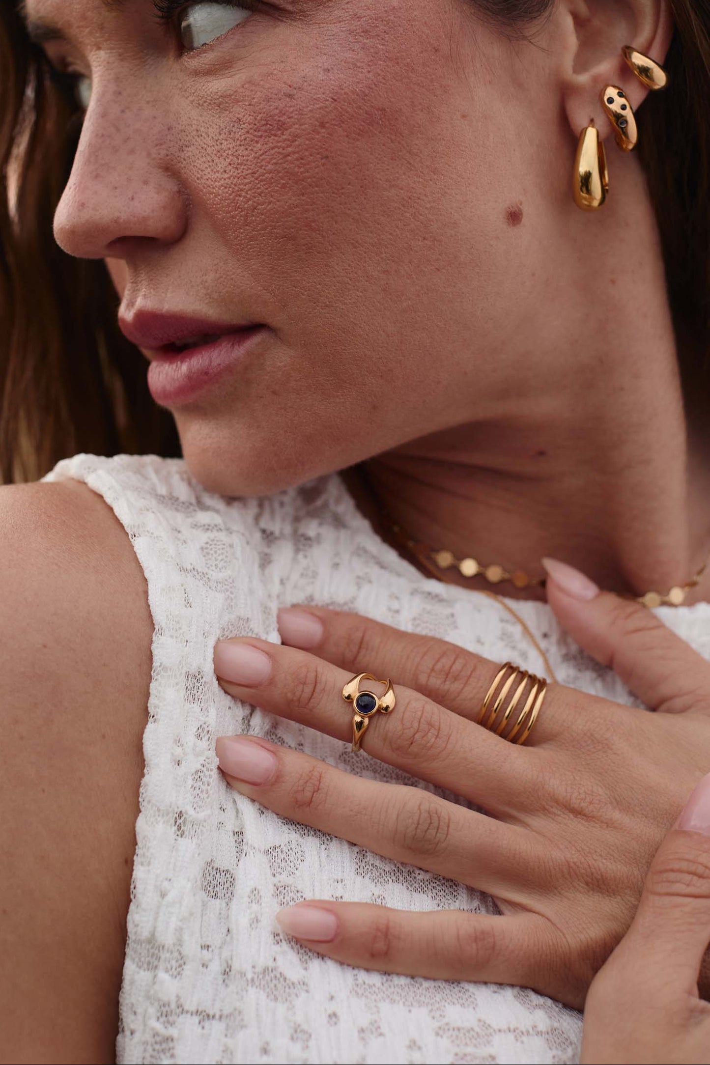 Anillo Avikar Midi Oro Combi