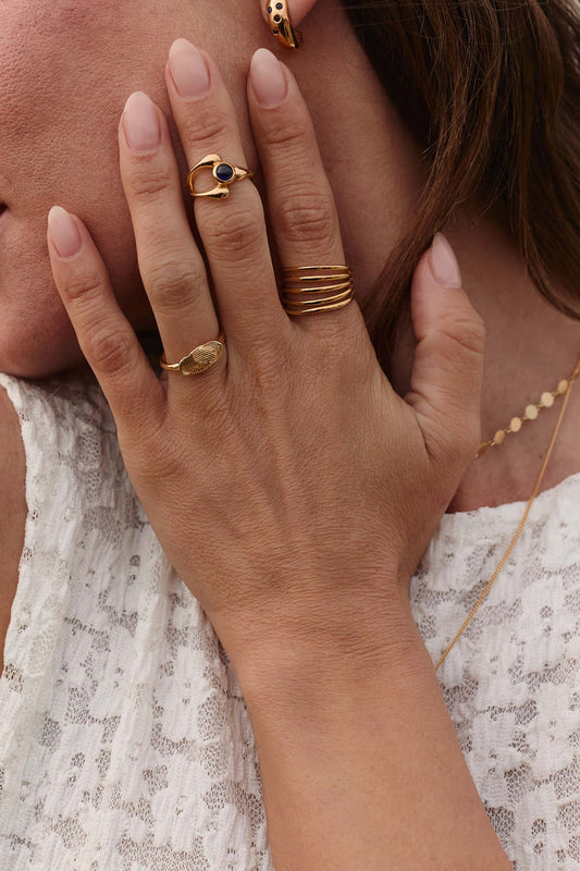 Anillo Avikar Midi Oro Dos