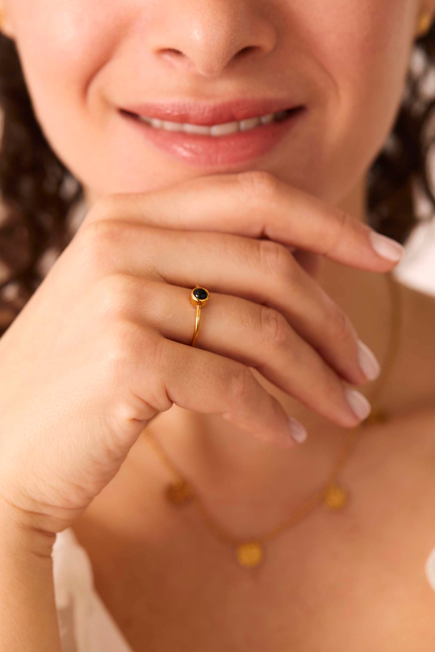 ANELLO MALINI ONICE IN ORO