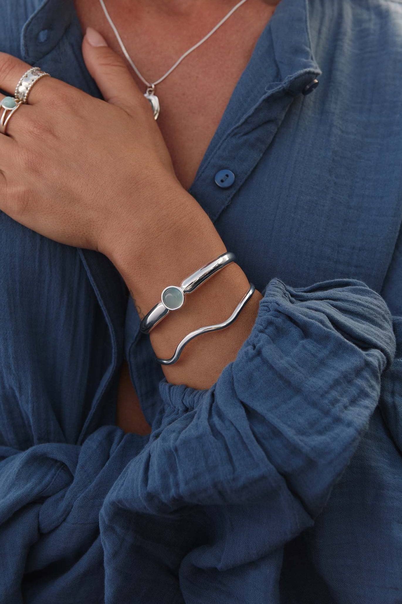 Brazalete Jaroka Plata Combi