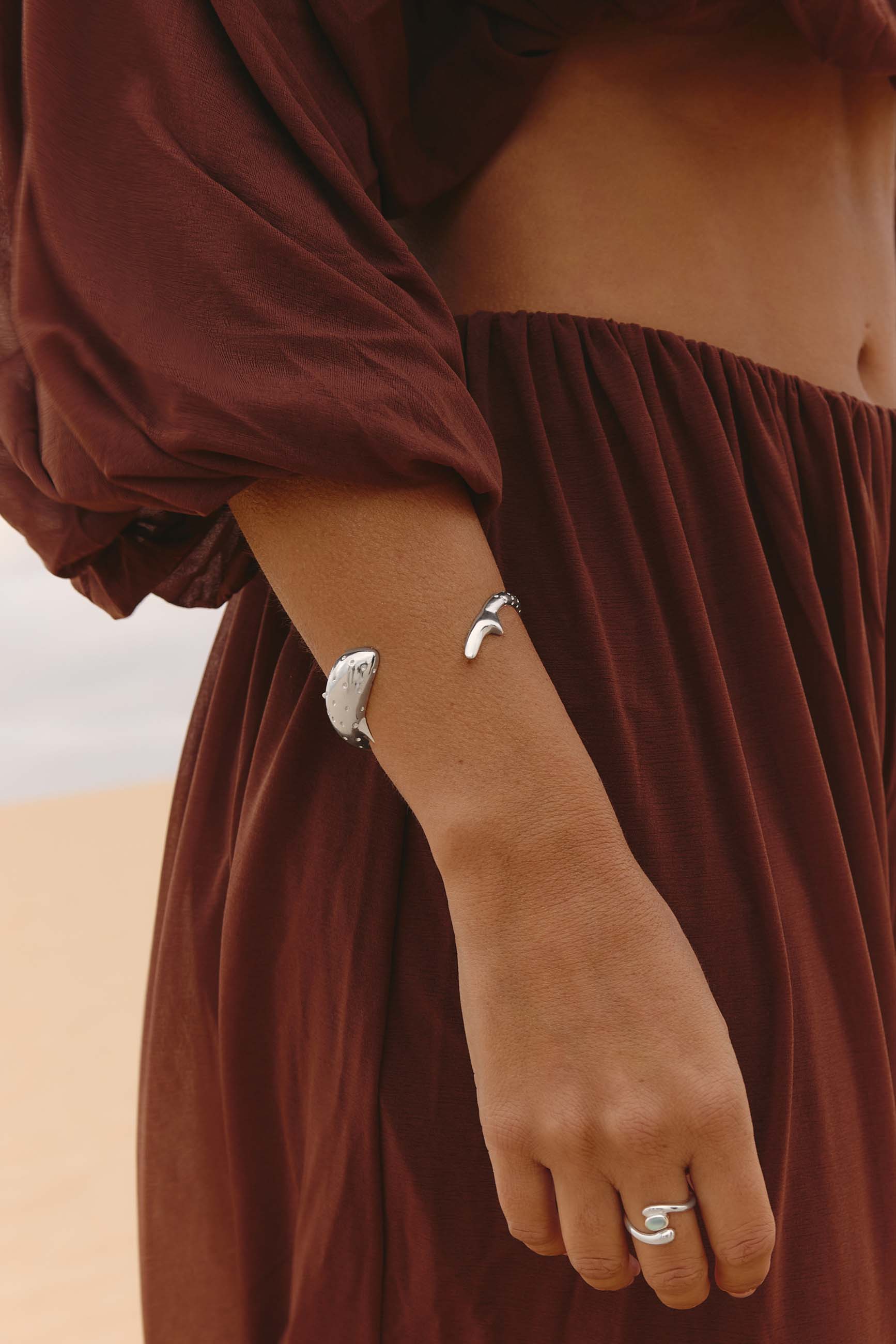 Brazalete SHANDAR Plata Tres