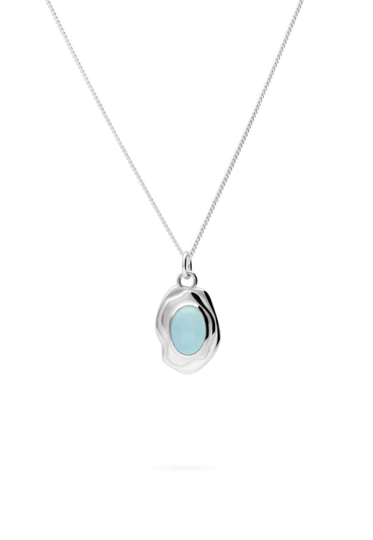 Collar Halchal Plata Foto Blanco 