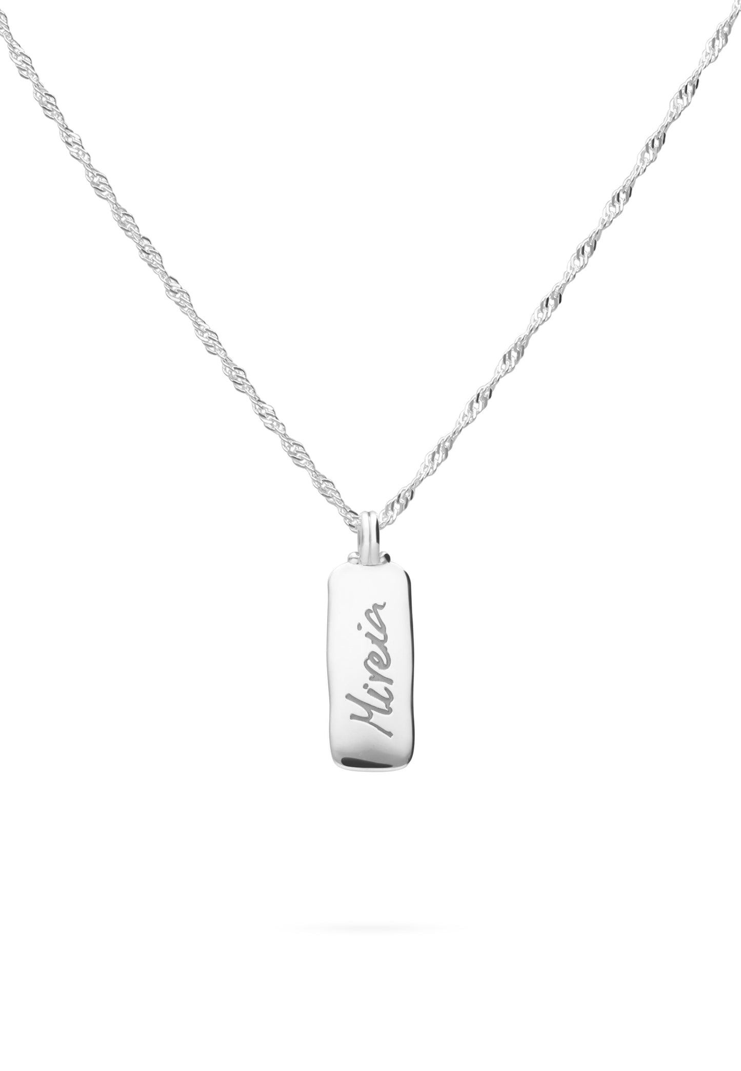 PERSONALISIERTE KETTE UNREGELMÄSSIGES PLÄTTCHEN MIT DEINER HANDSCHRIFT