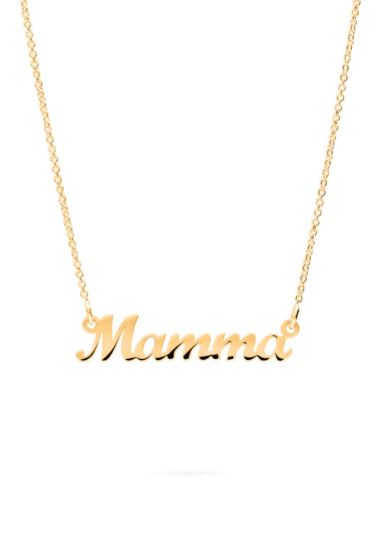 COLLAR MAMMA BAÑADO EN ORO