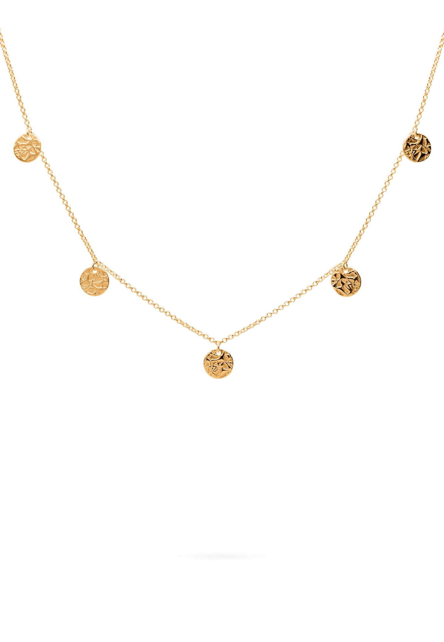 Collar Mudra Oro Foto Blanco