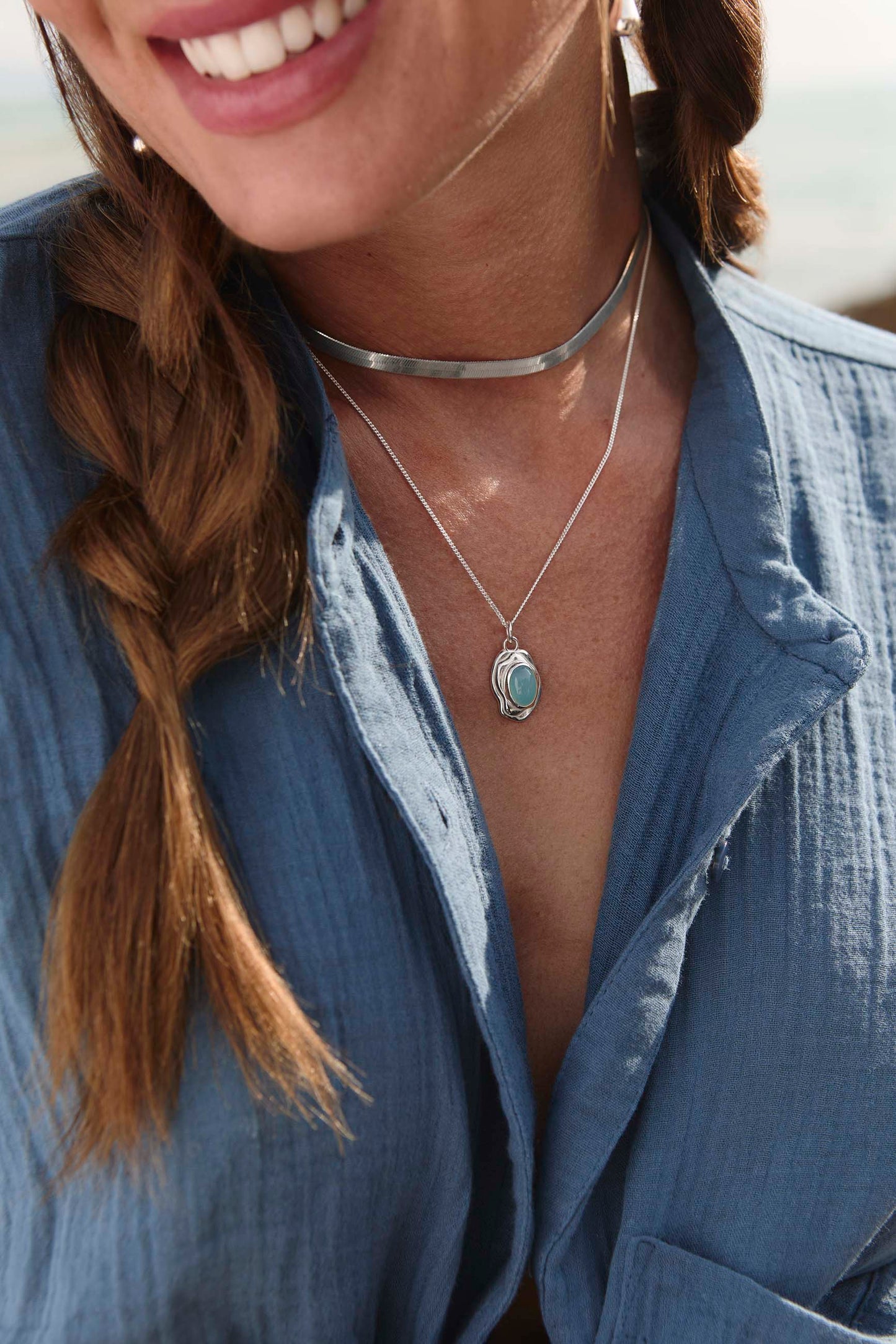 Collar Halchal Plata Combi