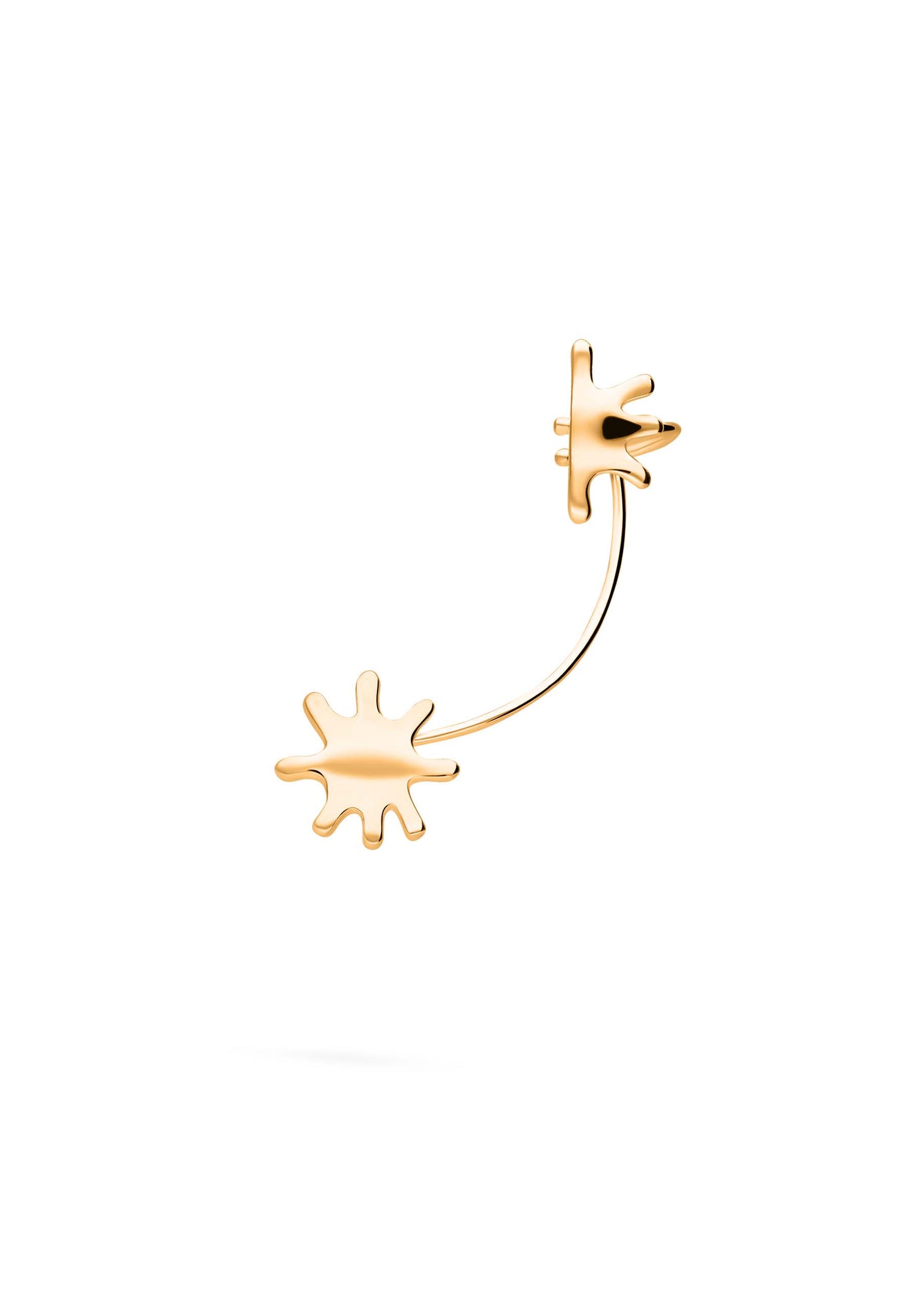 Earcuff Bhor Izquierda Oro Foto Blanco