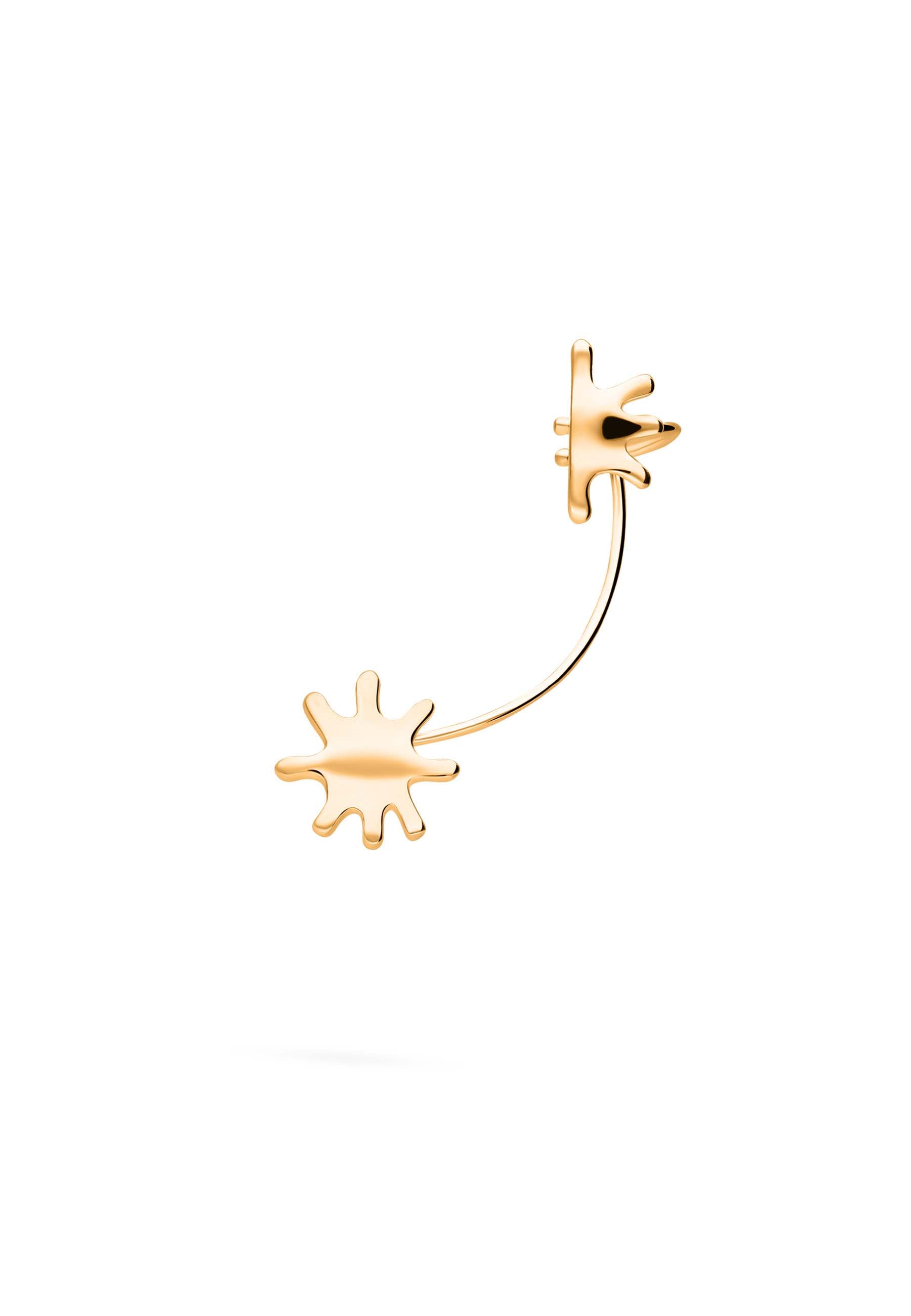 Earcuff Bhor Izquierda Oro Foto Blanco