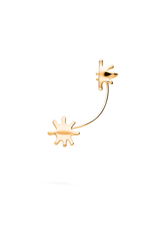 Earcuff Bhor Izquierda Oro Foto Blanco