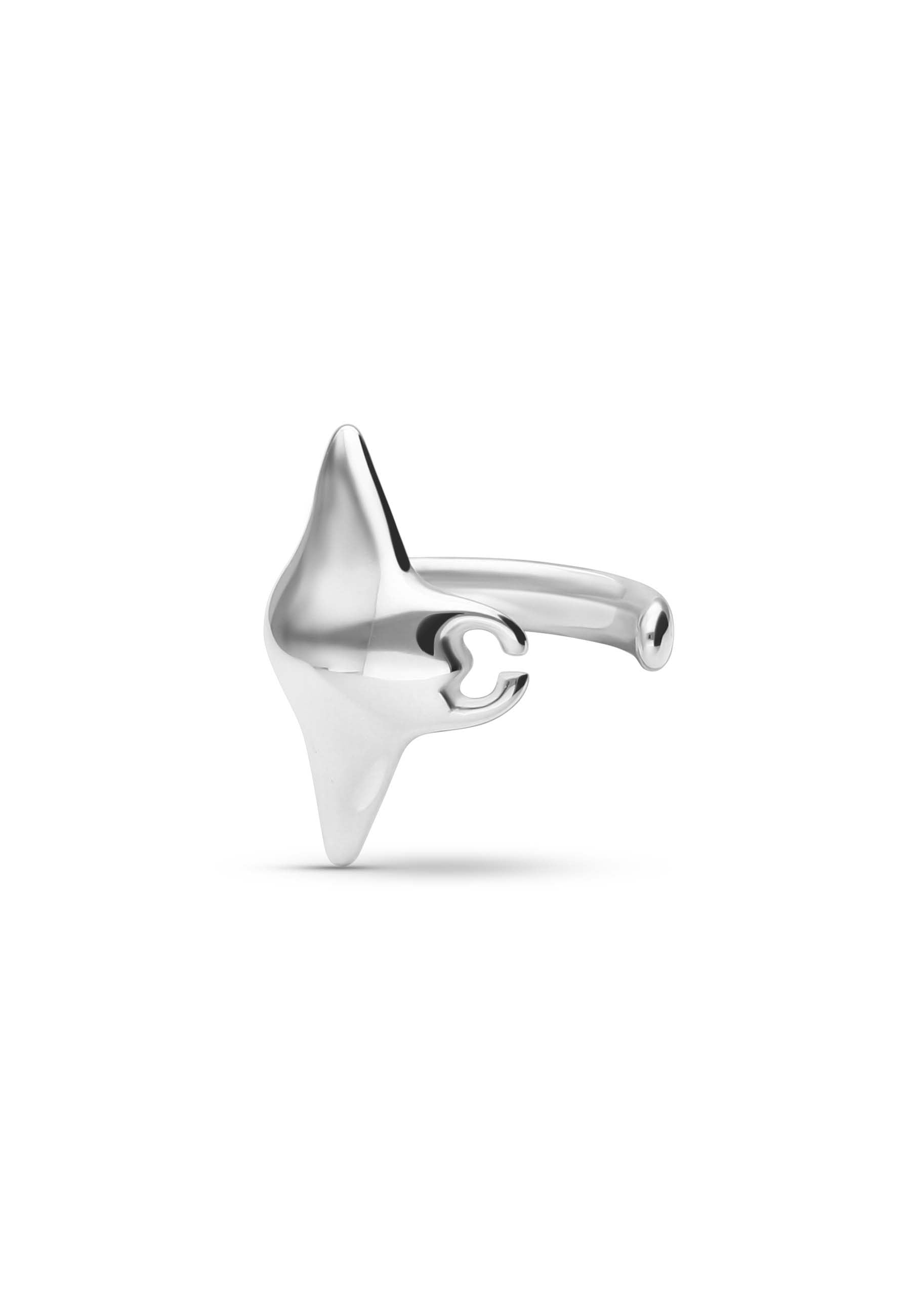Ear Cuff SUKON Plata Foto Blanco Uno