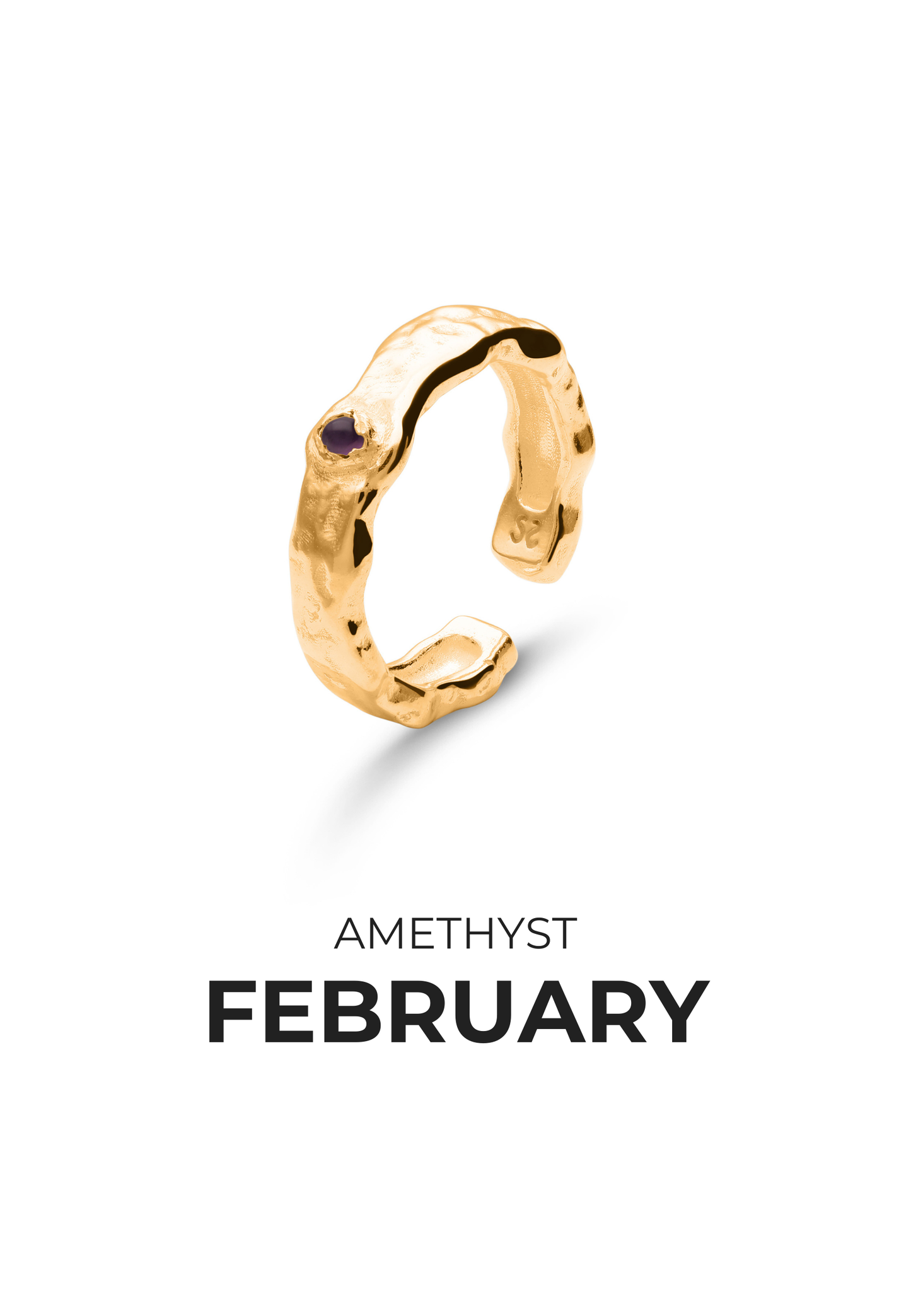 ANILLO PIEDRAS DE NACIMIENTO BAÑADO EN ORO