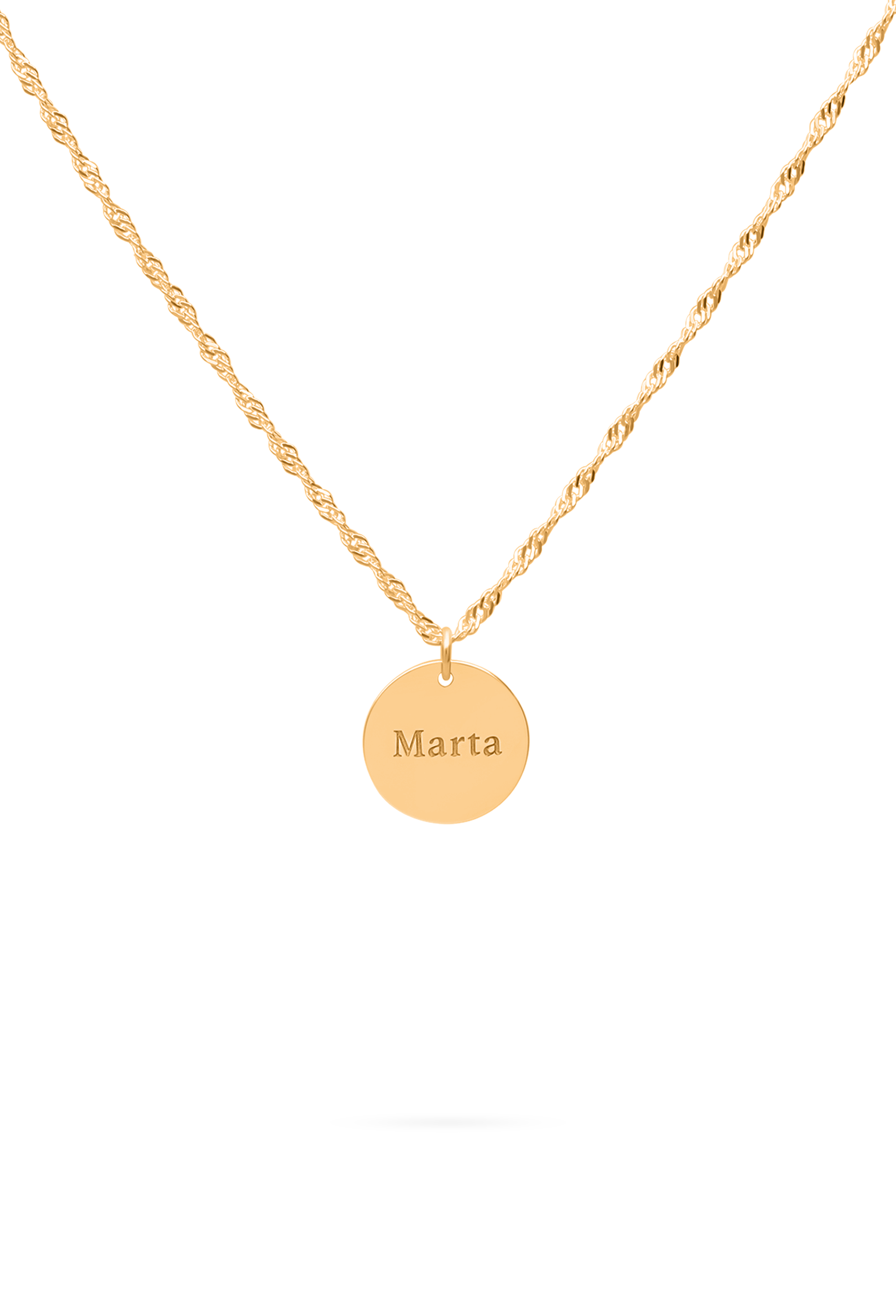 Collana con croce e nome di Gesù placcata in oro 14k, collana cristiana minimalista - Italia Collana con croce e nome di Gesù placcata in oro 14k, collana cristiana minimalista - Italia