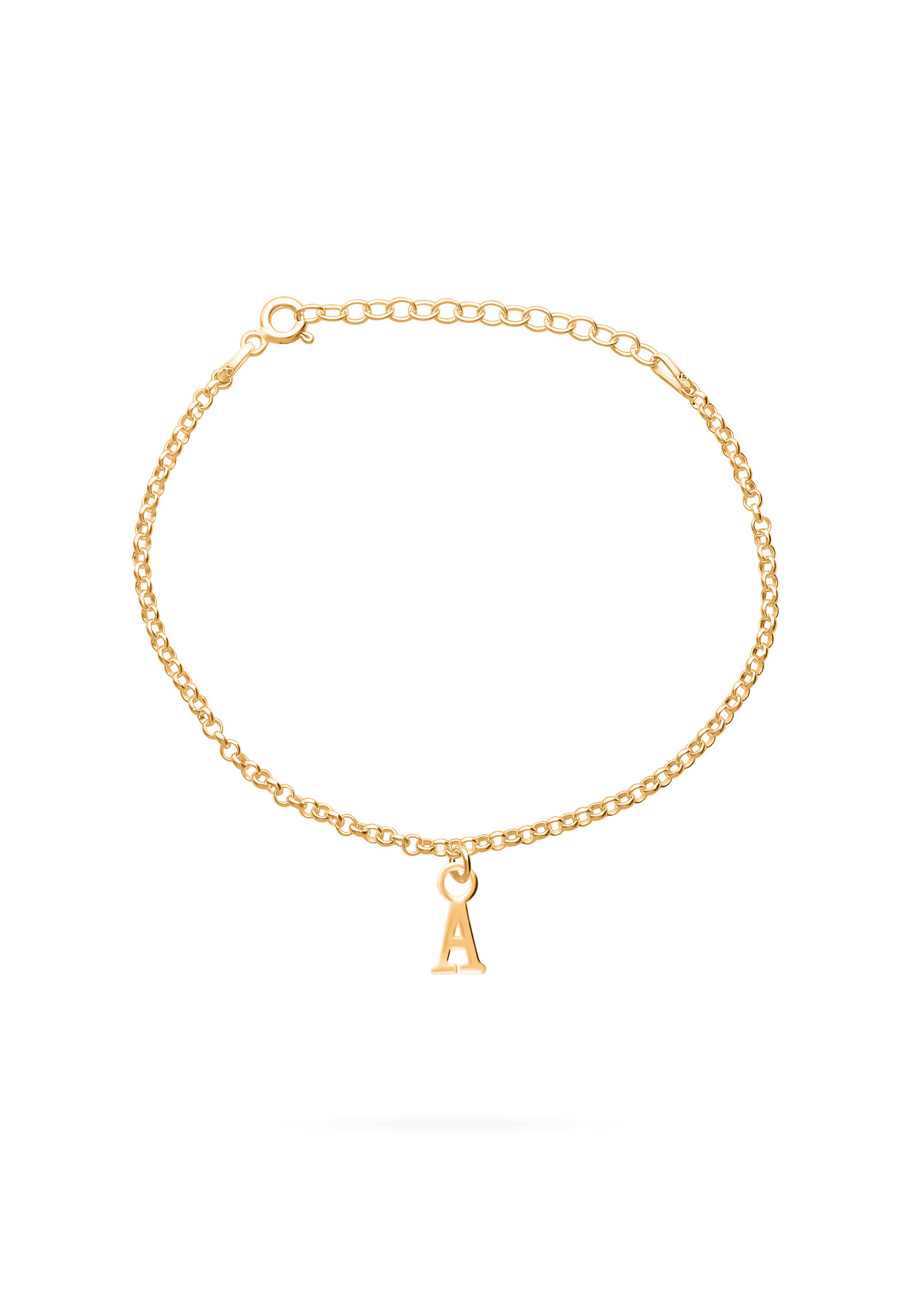PULSERA ADAMYA LETRA BAÑADA EN ORO