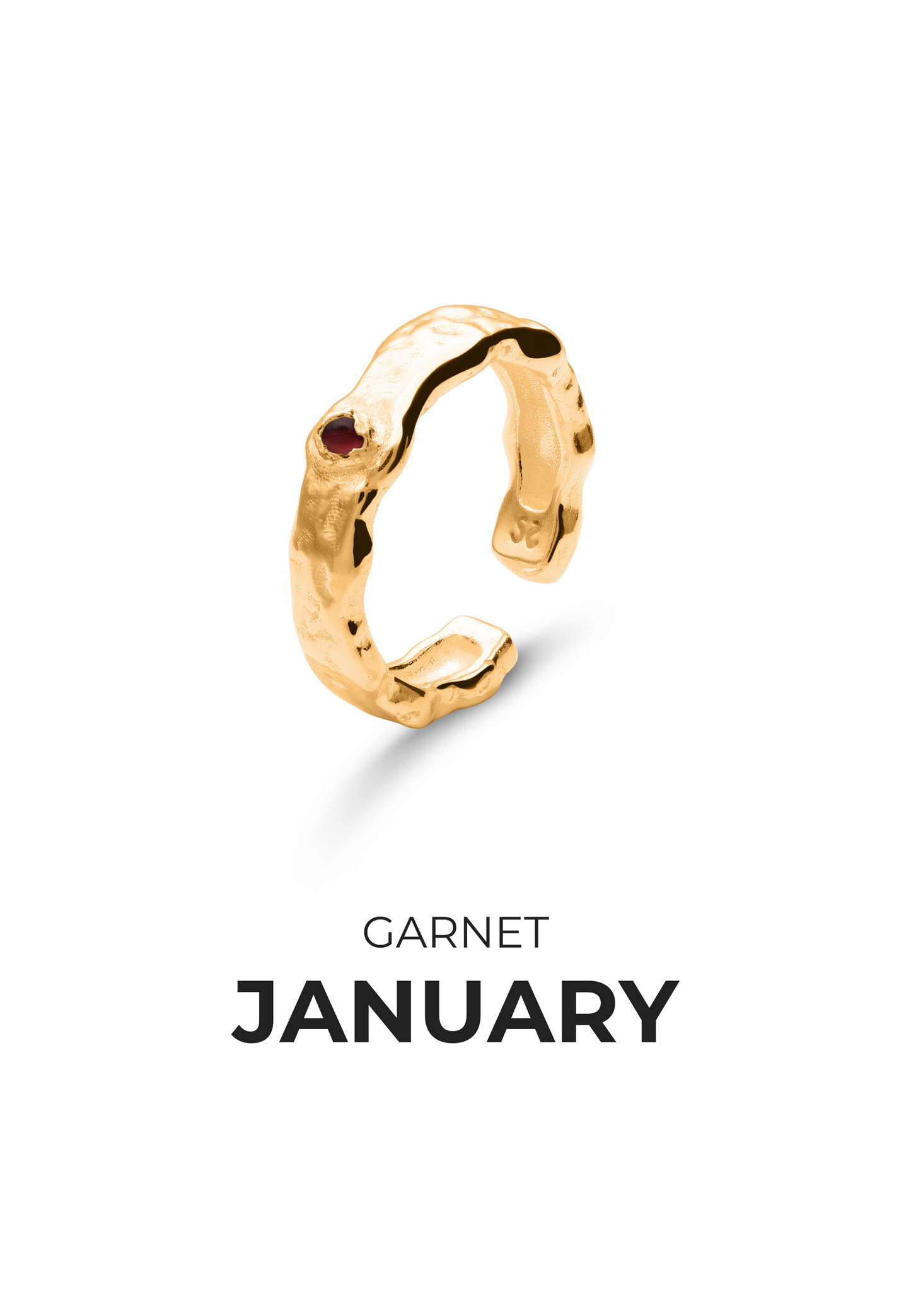 ANILLO PIEDRAS DE NACIMIENTO BAÑADO EN ORO