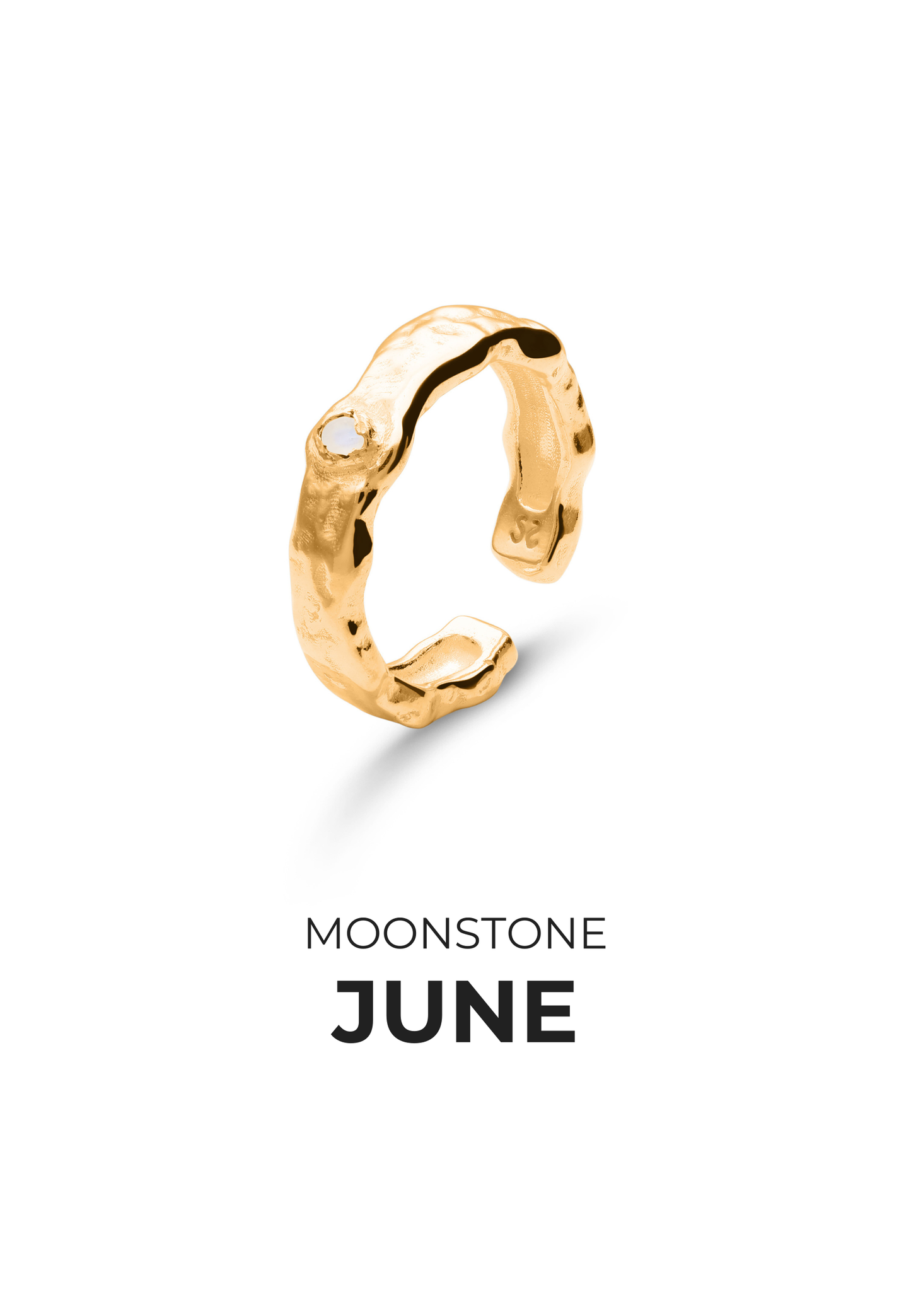 ANILLO PIEDRAS DE NACIMIENTO BAÑADO EN ORO