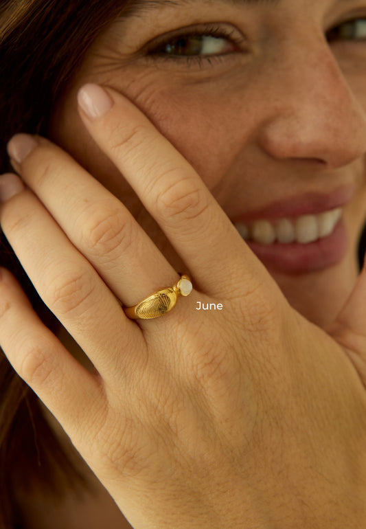 GOLD-PLATED MANZIL RING