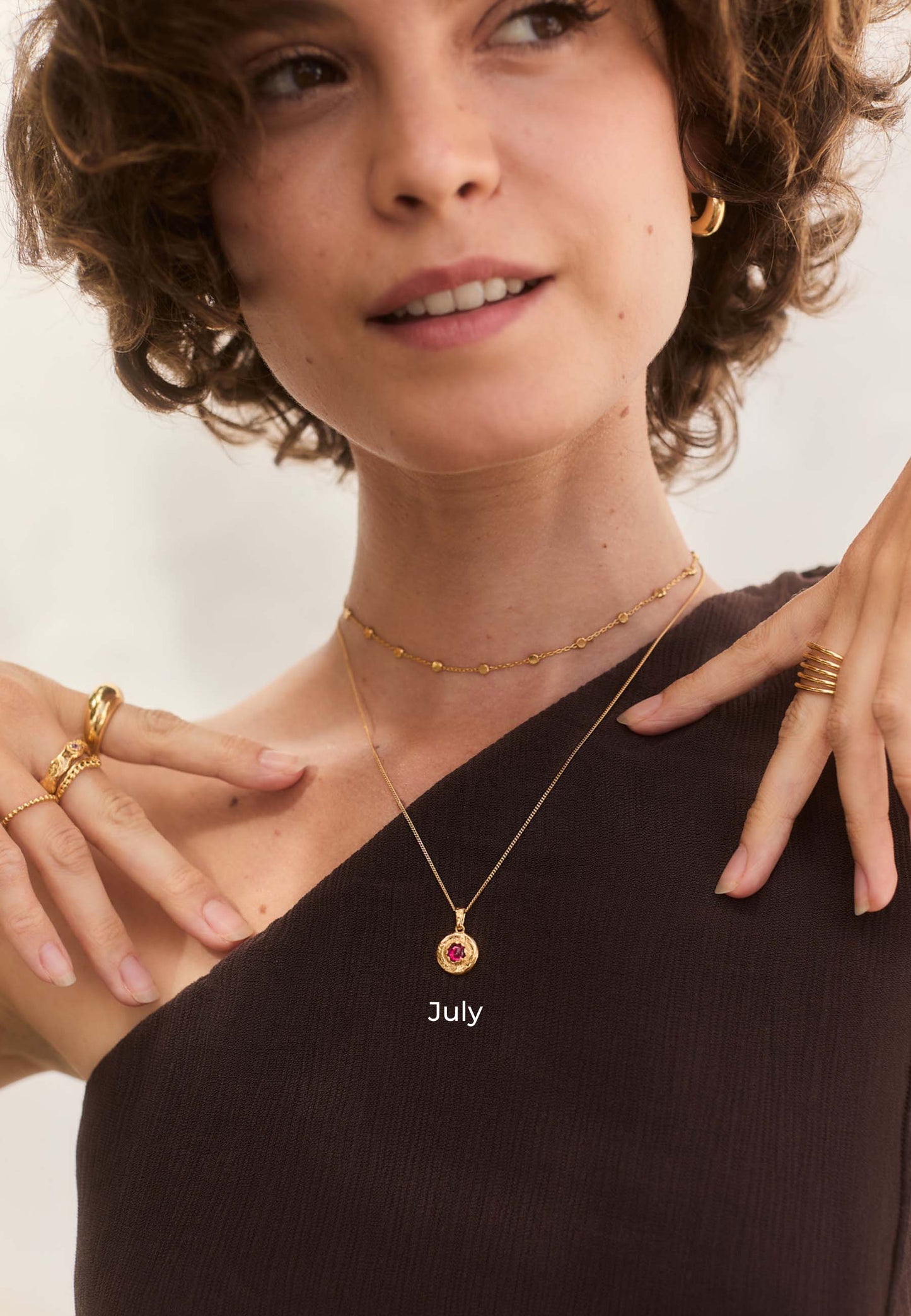 COLLAR PIEDRAS DE NACIMIENTO BAÑADO EN ORO