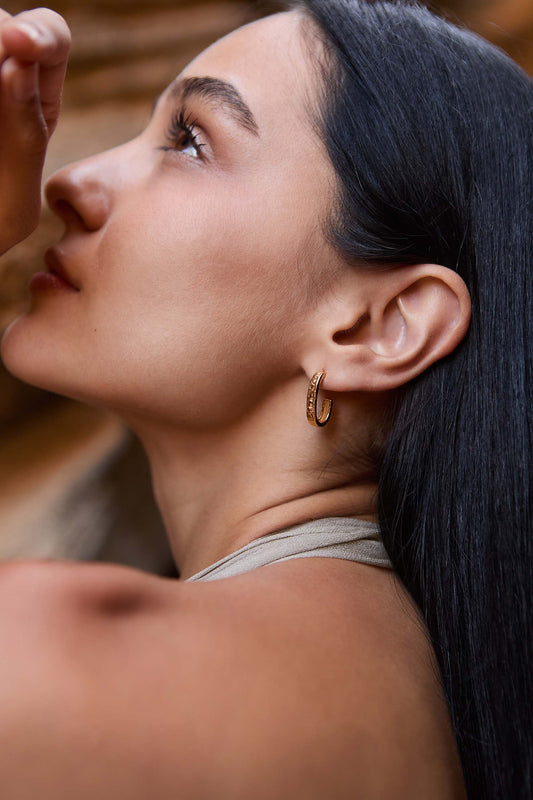 PENDIENTES JAIVIK (20MM) BAÑADOS EN ORO