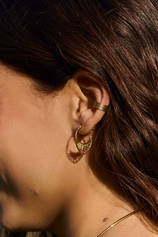 PENDIENTES JARH (13MM) BAÑADOS EN ORO