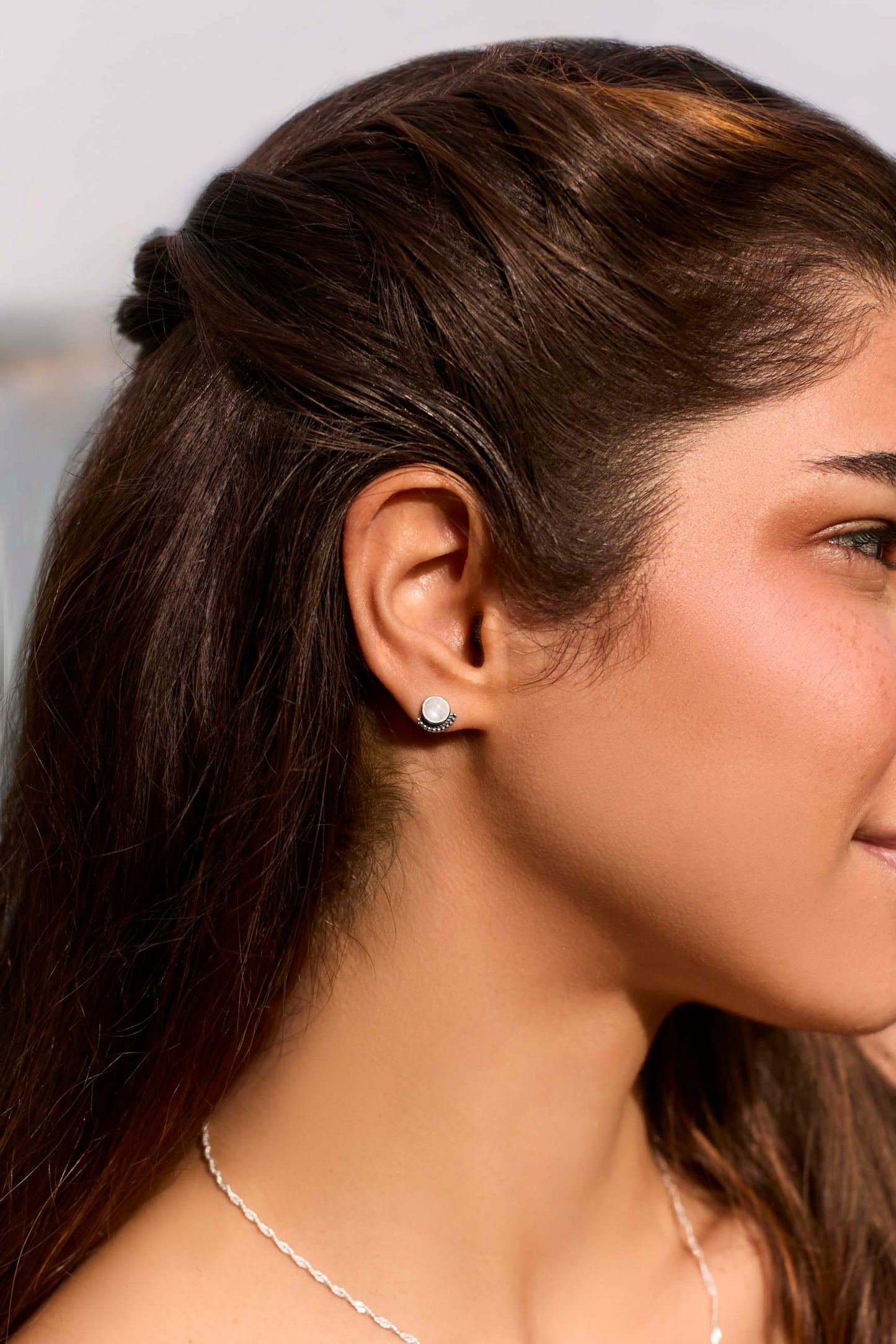 RAGA PIERRE DE LUNE BOUCLES D'OREILLES