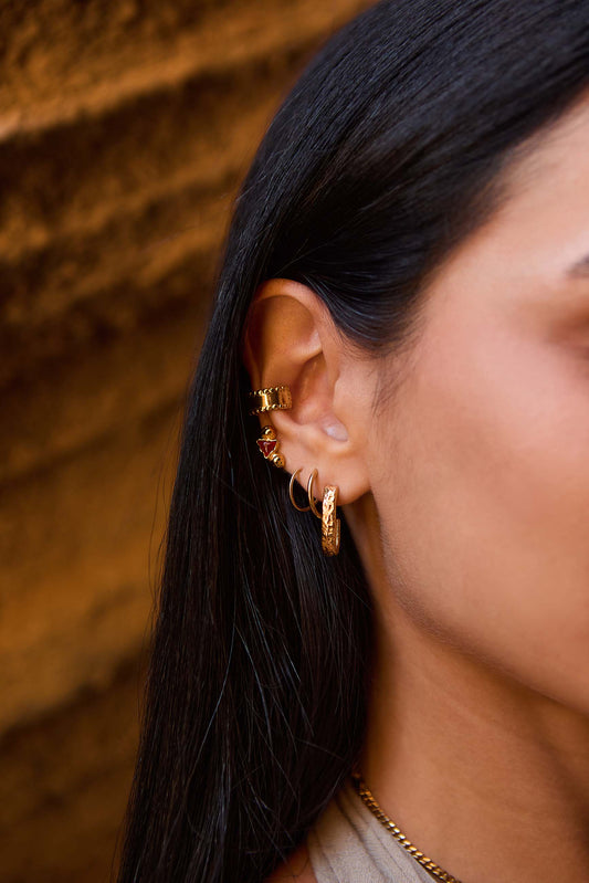 PENDIENTES SAITRAS BAÑADOS EN ORO