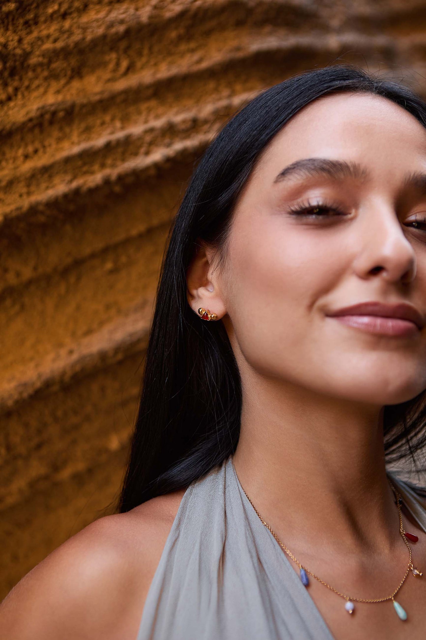 PENDIENTES SAITRAS BAÑADOS EN ORO