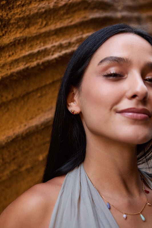 PENDIENTES SAITRAS BAÑADOS EN ORO