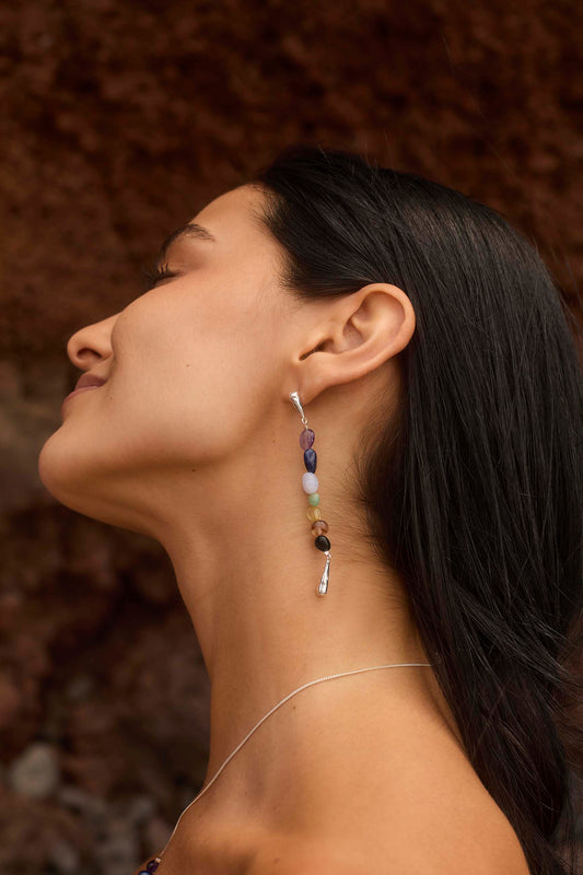 Orecchini Lunghi Pendenti In Argento Tibetano Con Ganci 925 – Fatto A Mano, UK - Foto 2