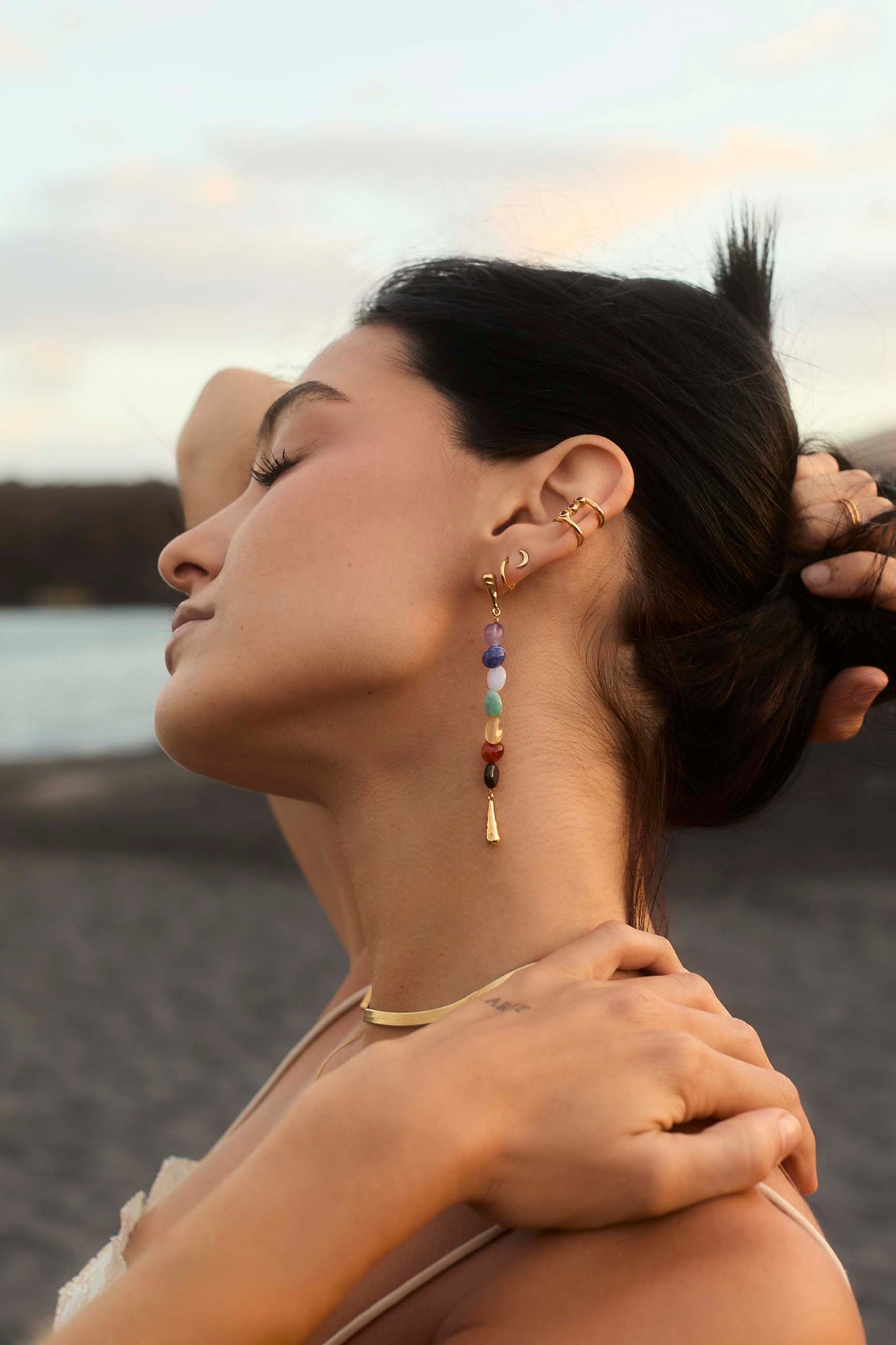 NADIS EARRINGS GOLD-PLATED