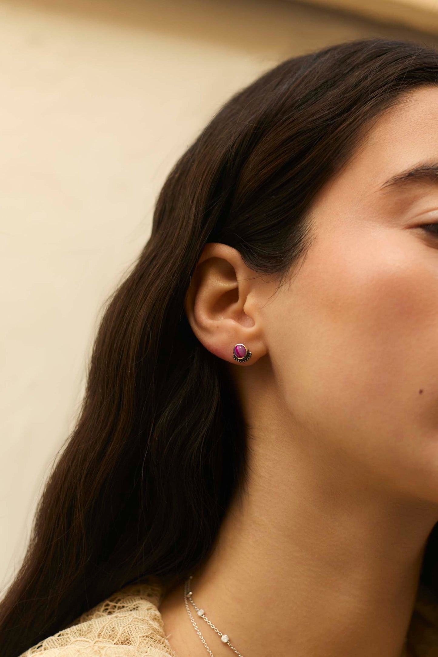 PENDIENTES RAGA AGATA FUCSIA