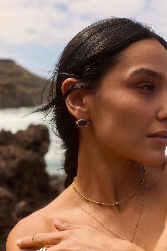 PENDIENTES TEKA BAÑADOS EN ORO