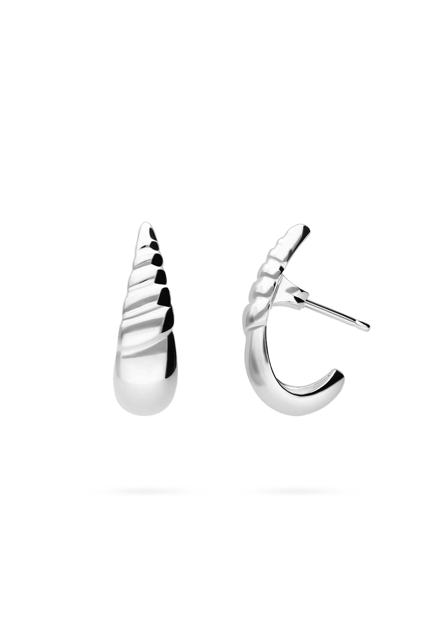 Pendientes Bohio Plata Foto Blanco