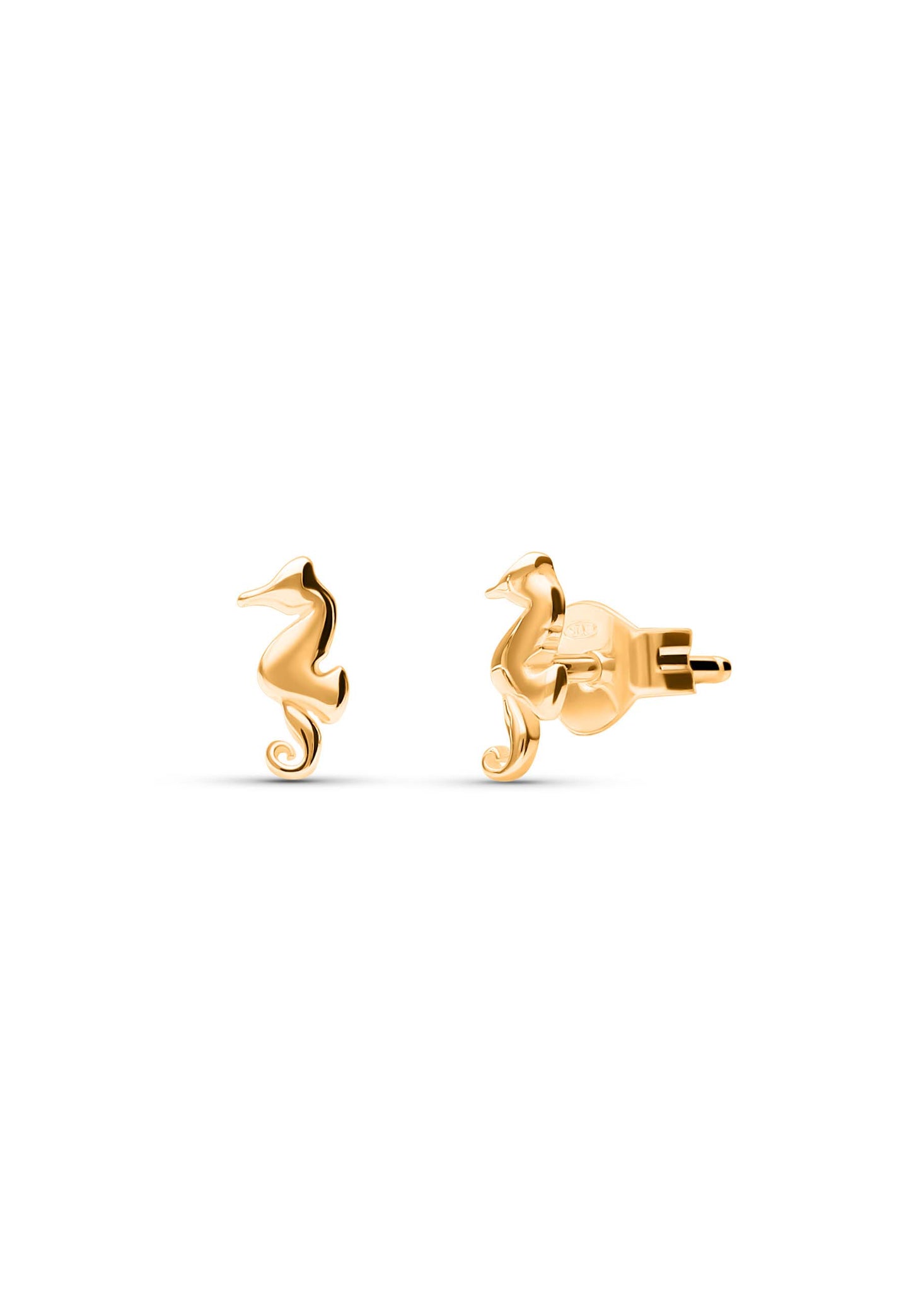 Pendientes Ghoda Oro Foto Blanco 